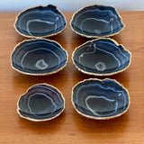 Bowls em Pedras Naturais com Acabamento Dourado